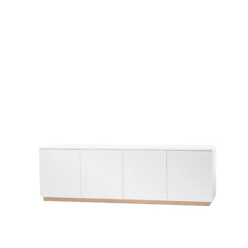 Beam sideboard - witte lak, sokkel van witgeolied eikenhout - A2