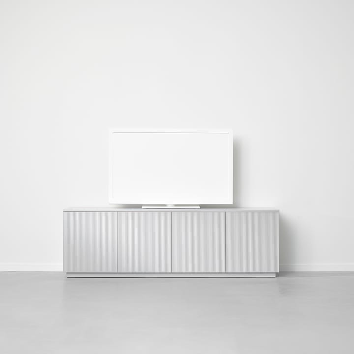 Beam sideboard - witte lak, witte sokkel, blad van carrara marmer - A2