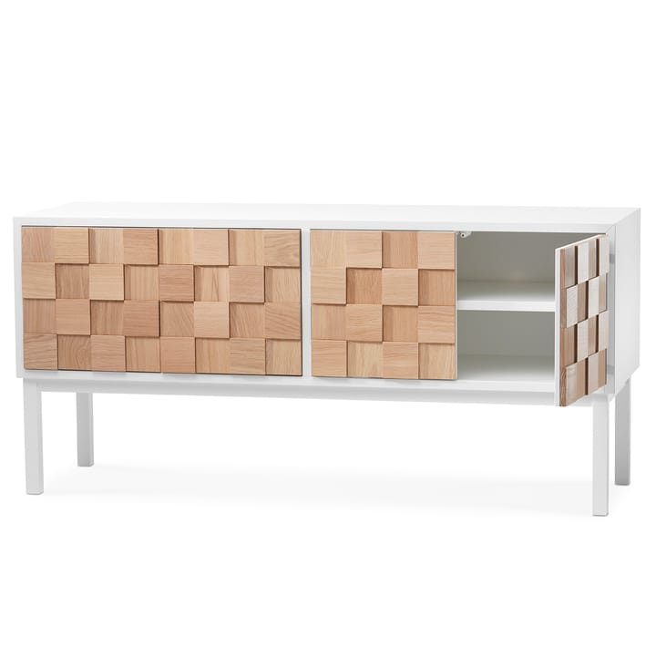 Collect 2016 tv-meubel met poten, Witgeolied eikenhout-wit A2