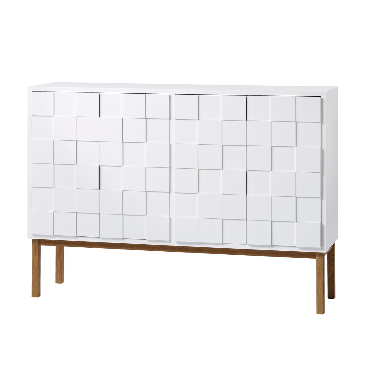 A2 Collect kast 2010 laag eikenhout | Scandinavisch Interieur | Vitrinekasten | Wit