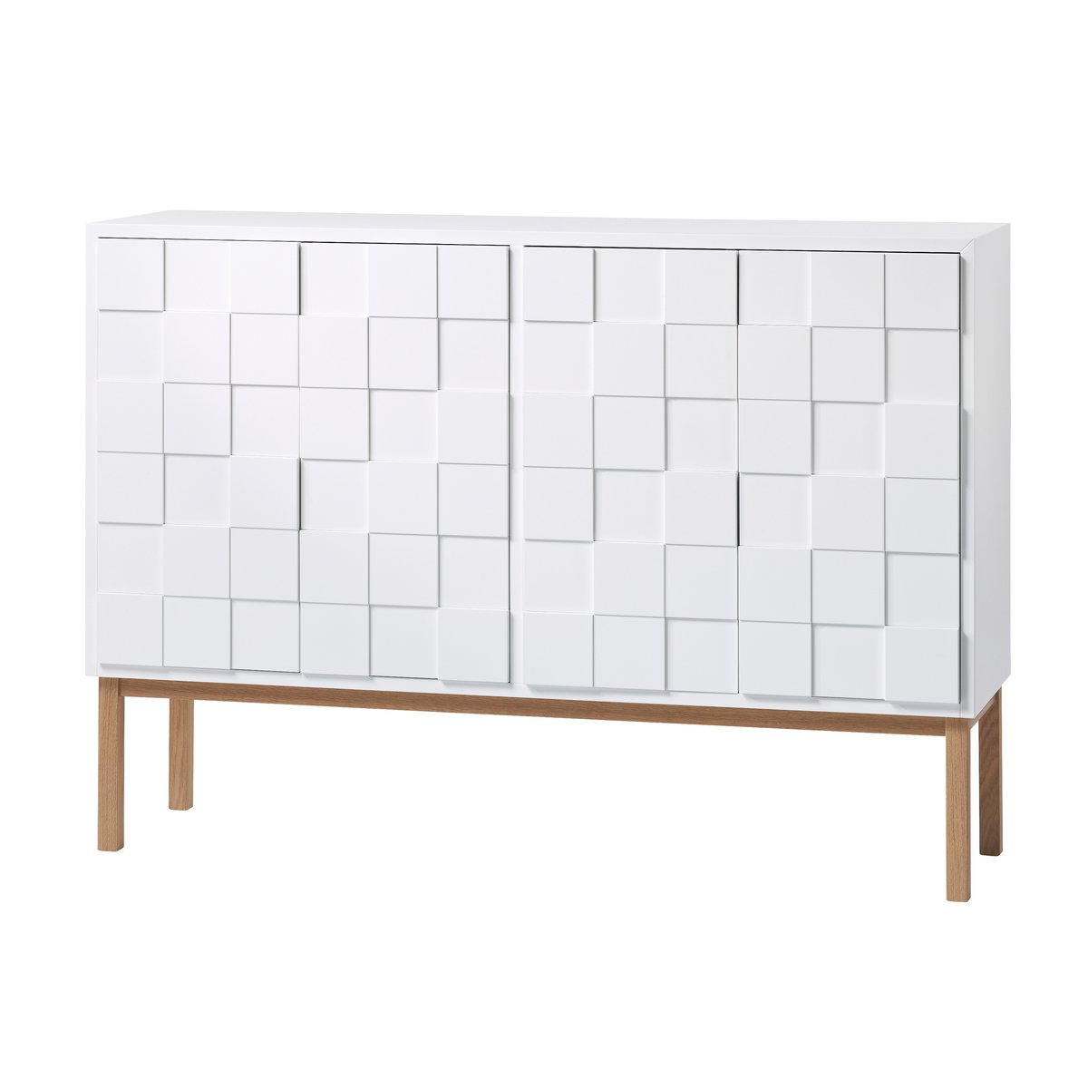 A2 Collect kast 2010 laag Witgeolied eikenhout | Scandinavisch Interieur | Vitrinekasten | Wit