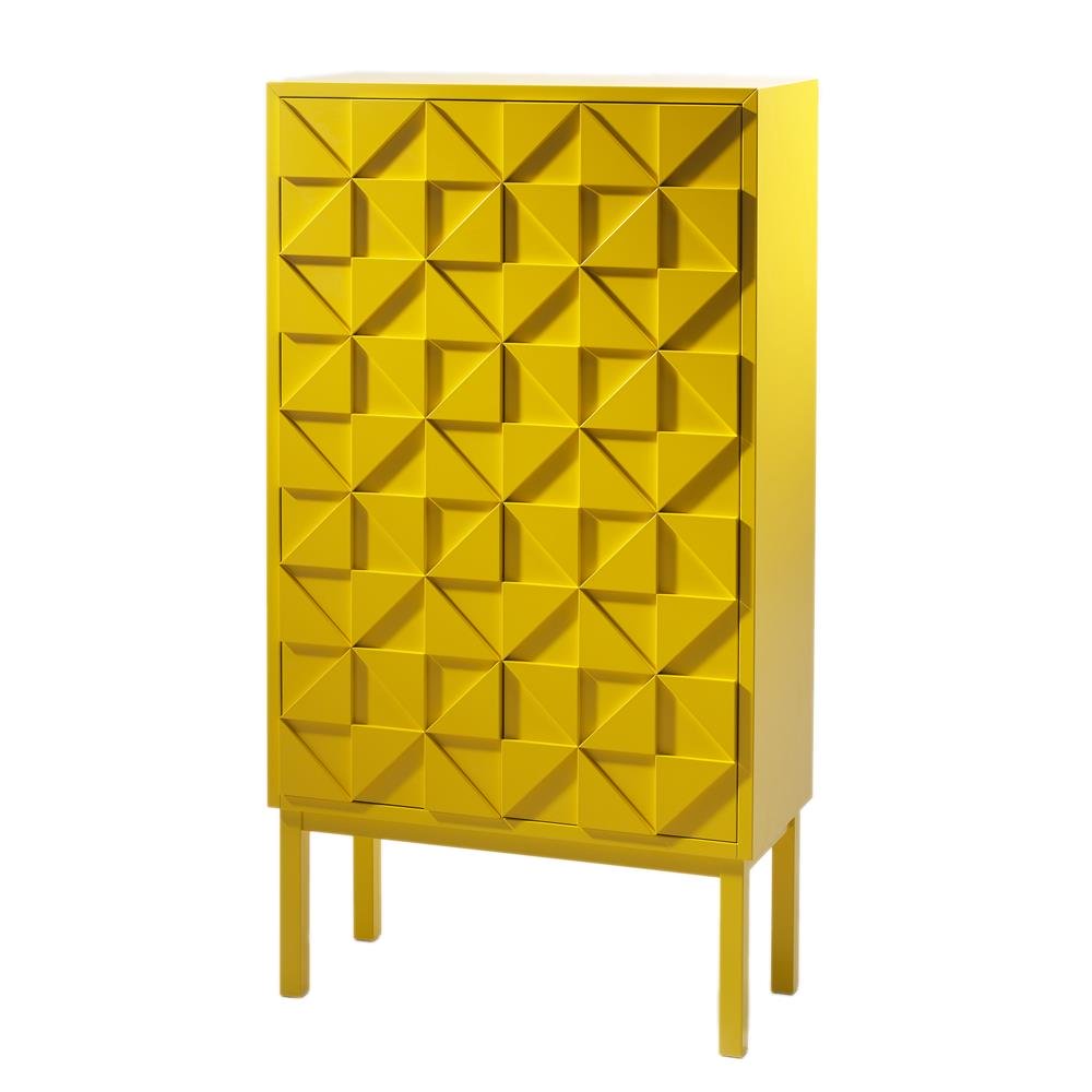 A2 Collect kast 2011 geel | Scandinavisch Interieur | Vitrinekasten | Wit