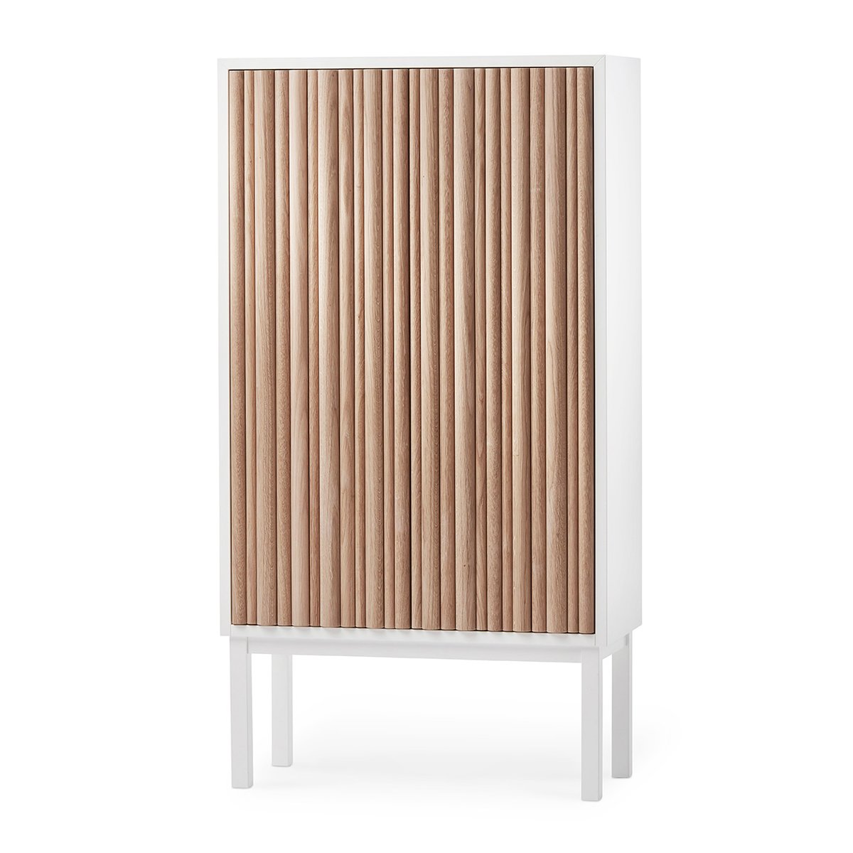 A2 Collect kast 2013 eikenhout Witte poten | Scandinavisch Interieur | Vitrinekasten | Bruin