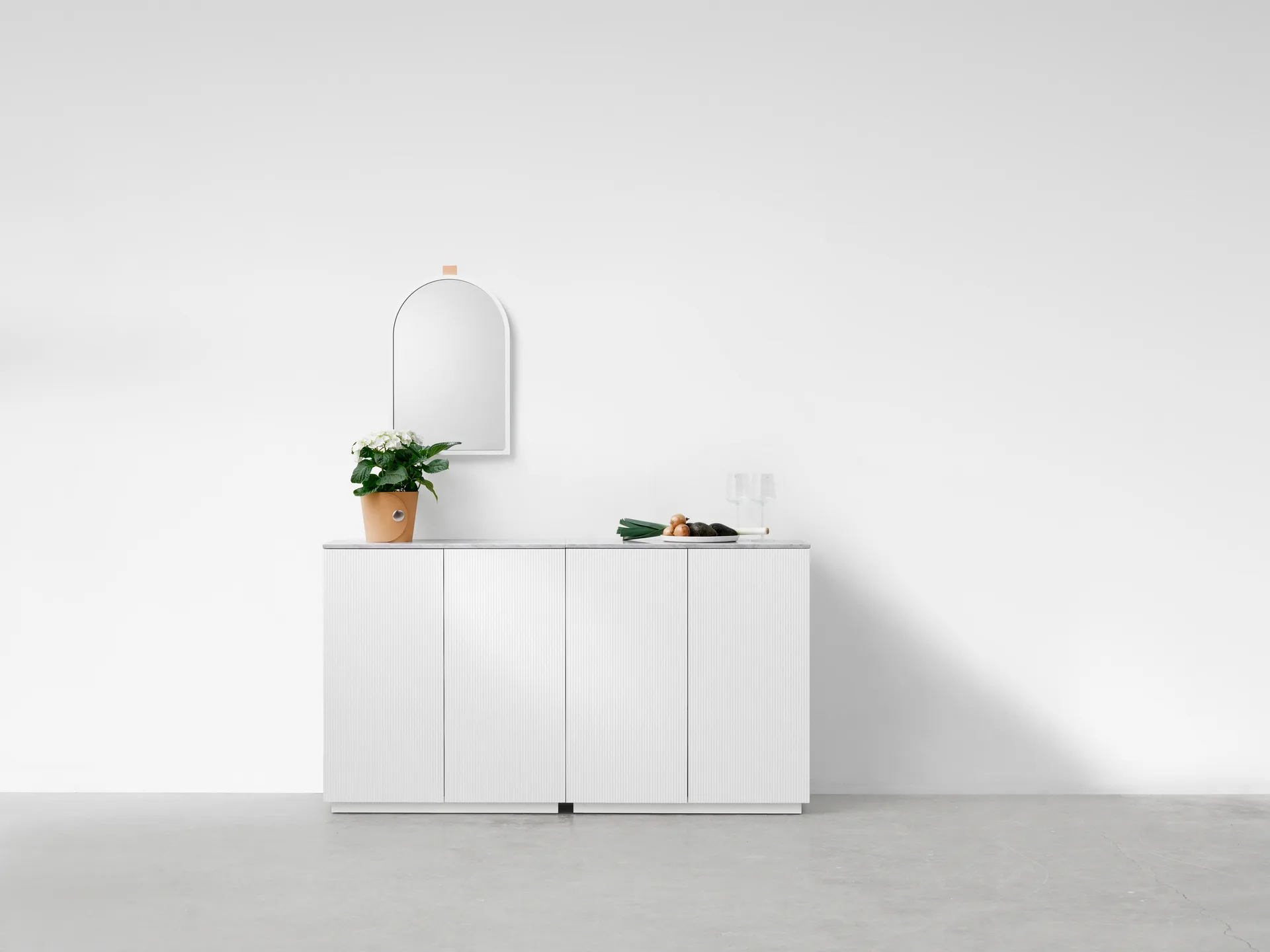 Echo wandspiegel, Wit, 43x63 cm A2