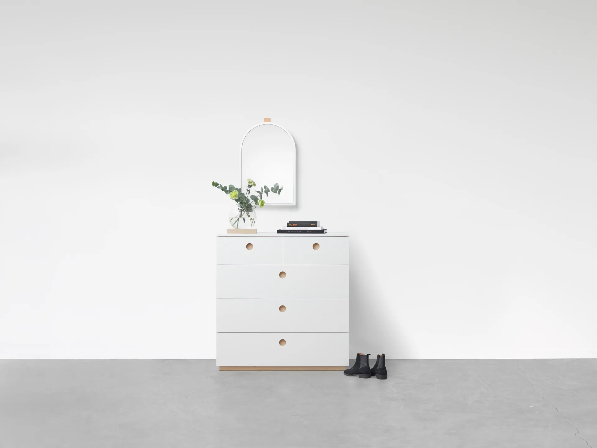 Echo wandspiegel, Wit, 43x63 cm A2