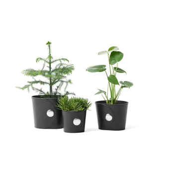 Hug bloempot - Tärnsjö leer zwart, Ø18x15 cm - A2