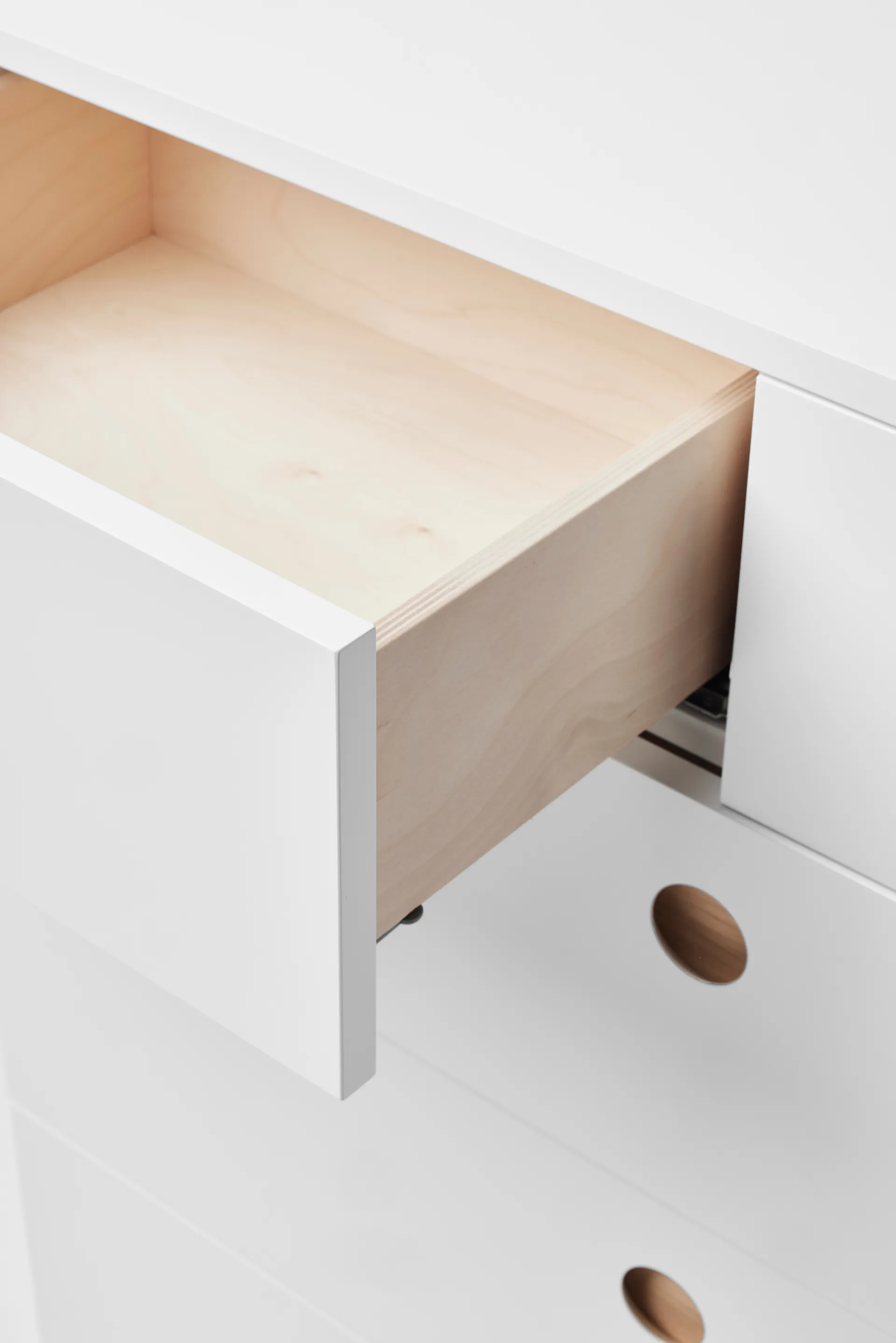 Keep high ladekast, Witgeolied eiken, 95x98x40 cm A2