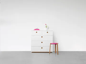 Keep high ladekast - Witgeolied eiken, 95x98x40 cm - A2