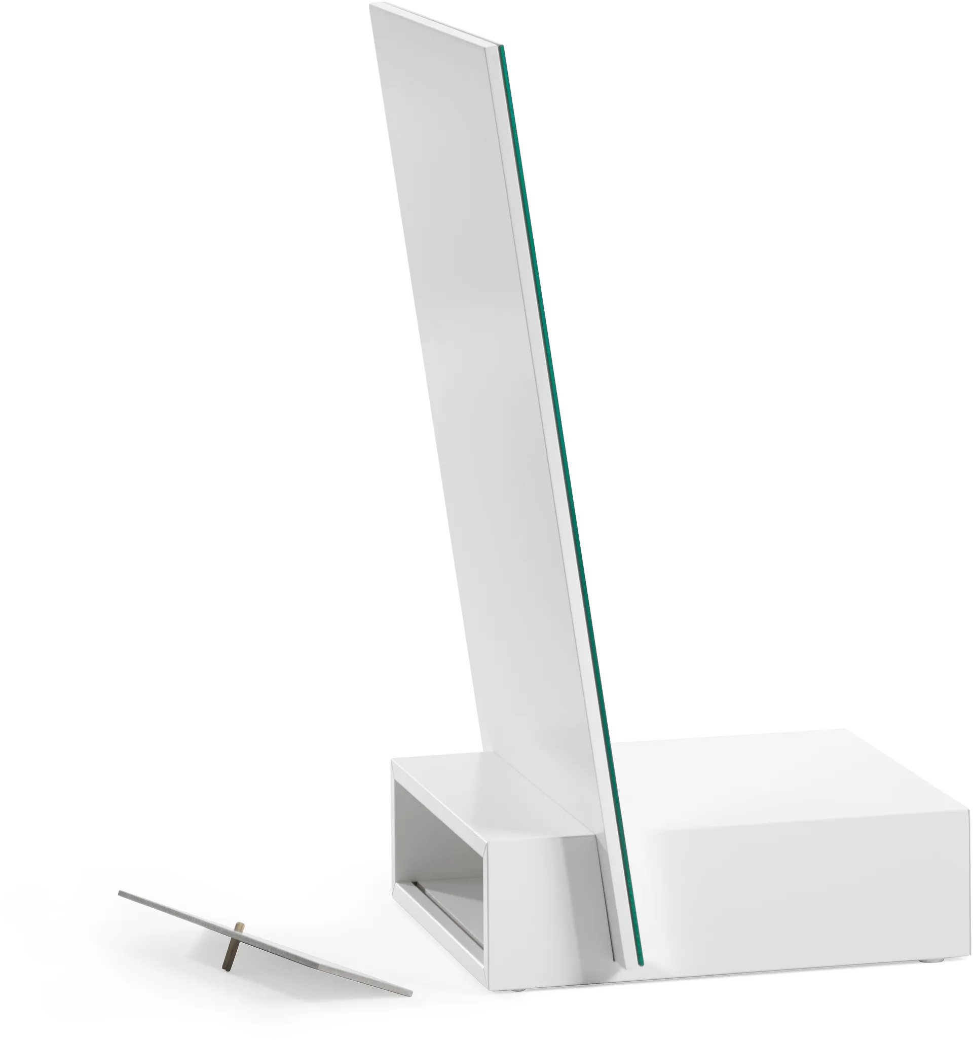 Me tafelspiegel met opbergruimte, Wit, 34x57x30 cm A2