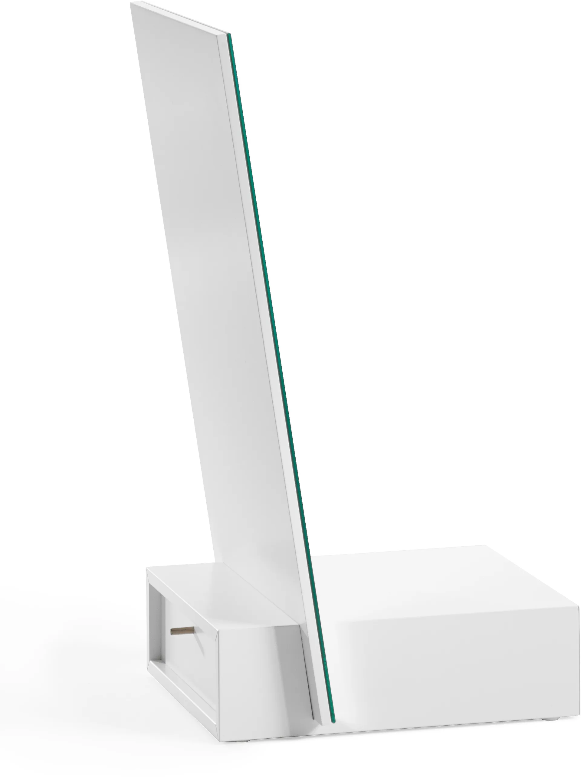 Me tafelspiegel met opbergruimte, Wit, 34x57x30 cm A2