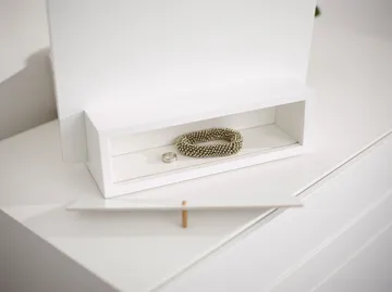 Me tafelspiegel met opbergruimte - Wit, 34x57x30 cm - A2