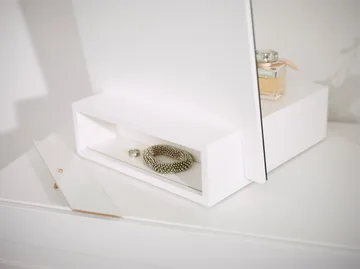 Me tafelspiegel met opbergruimte - Wit, 34x57x30 cm - A2