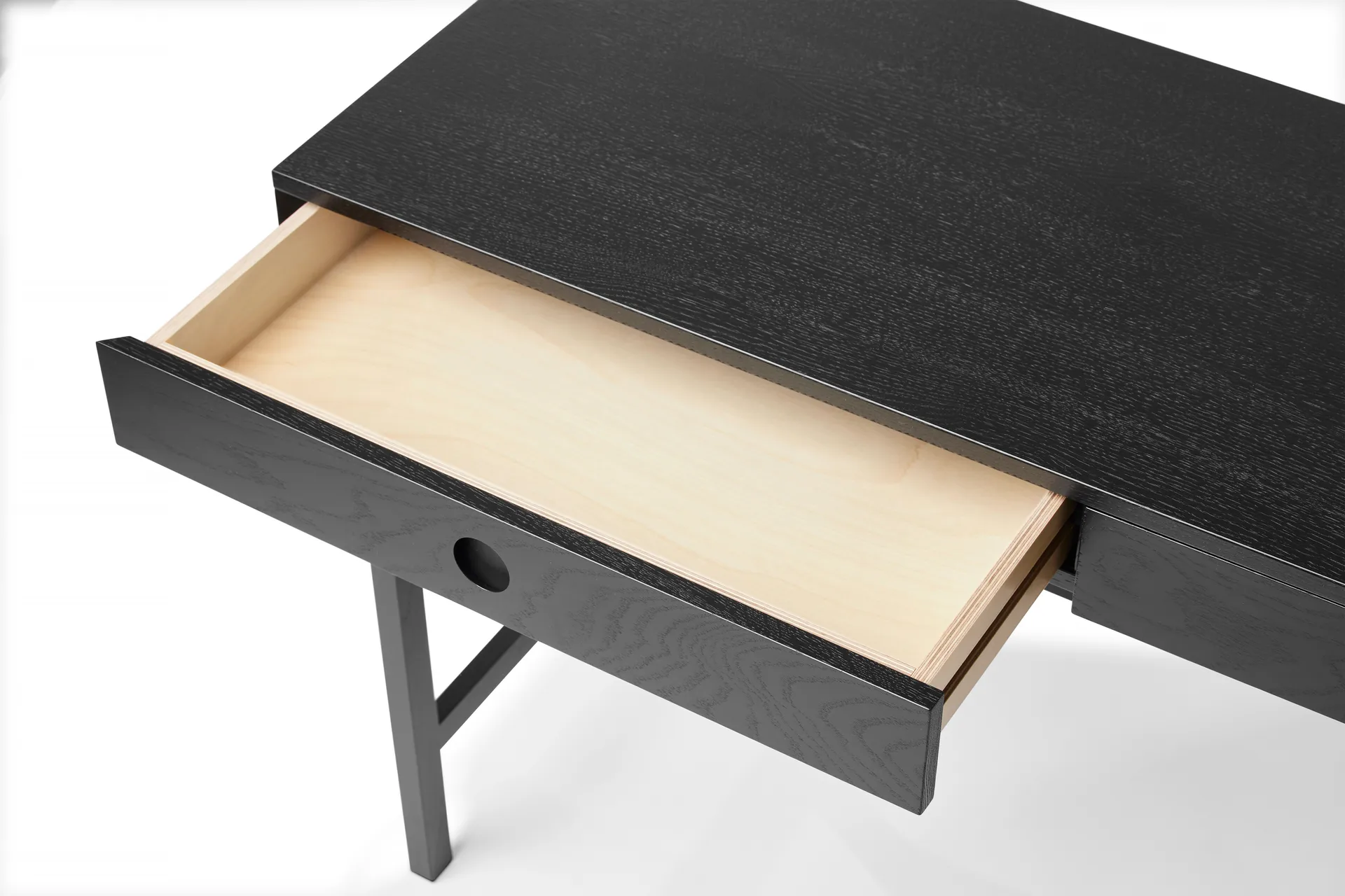 Mind bureau, Zwart gebeitst eiken, 118x74x44 cm A2