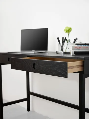 Mind bureau - Zwart gebeitst eiken, 118x74x44 cm - A2