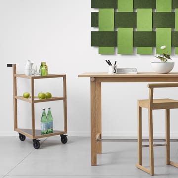 Move serveertrolley - eikenhout zwartgebeitst, big, marmer marquina, glas - A2