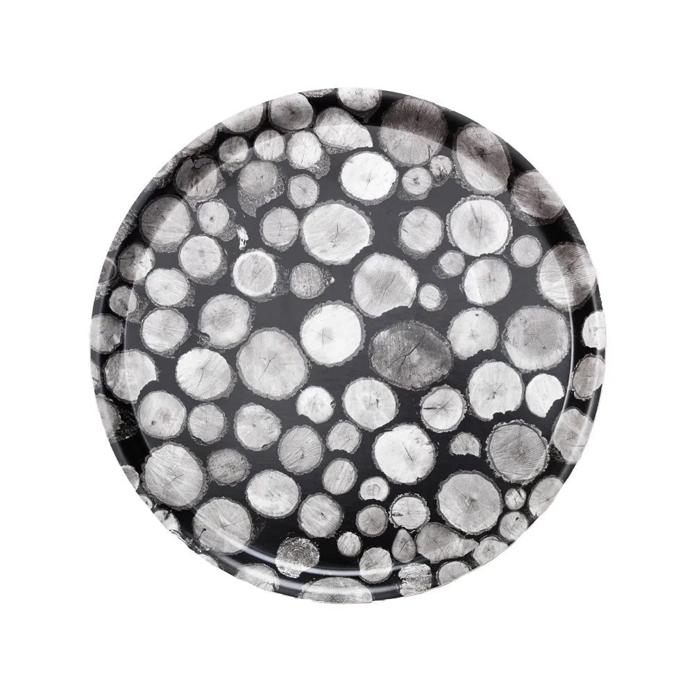 Småland dienblad, zwart/wit A2