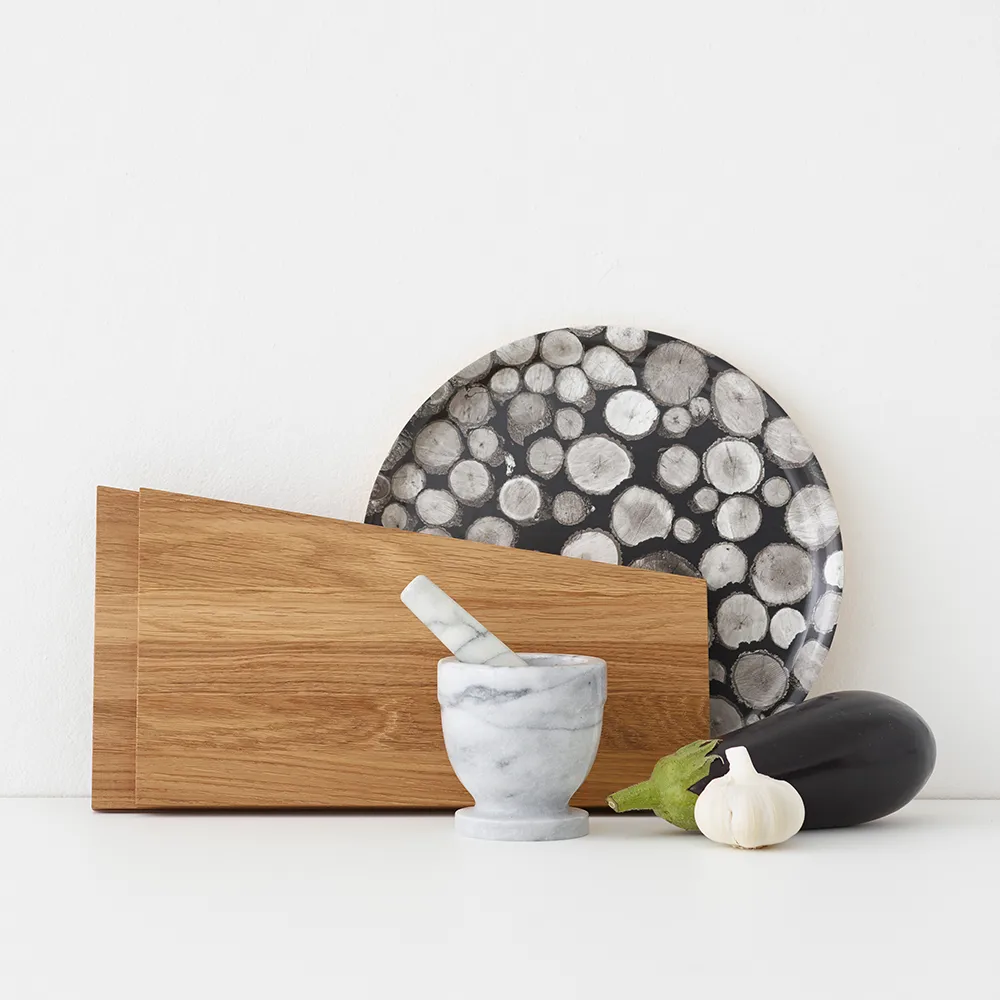 Småland dienblad, zwart/wit A2