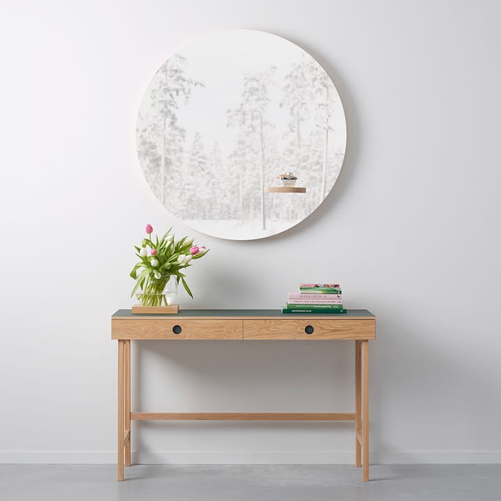 Space decoratie, witgeolied eikenhout, glas A2