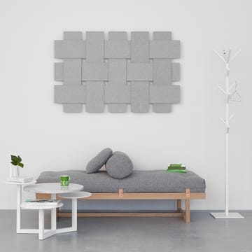 Stay daybed - stof grijs, frame in wit geolied eikenhout - A2