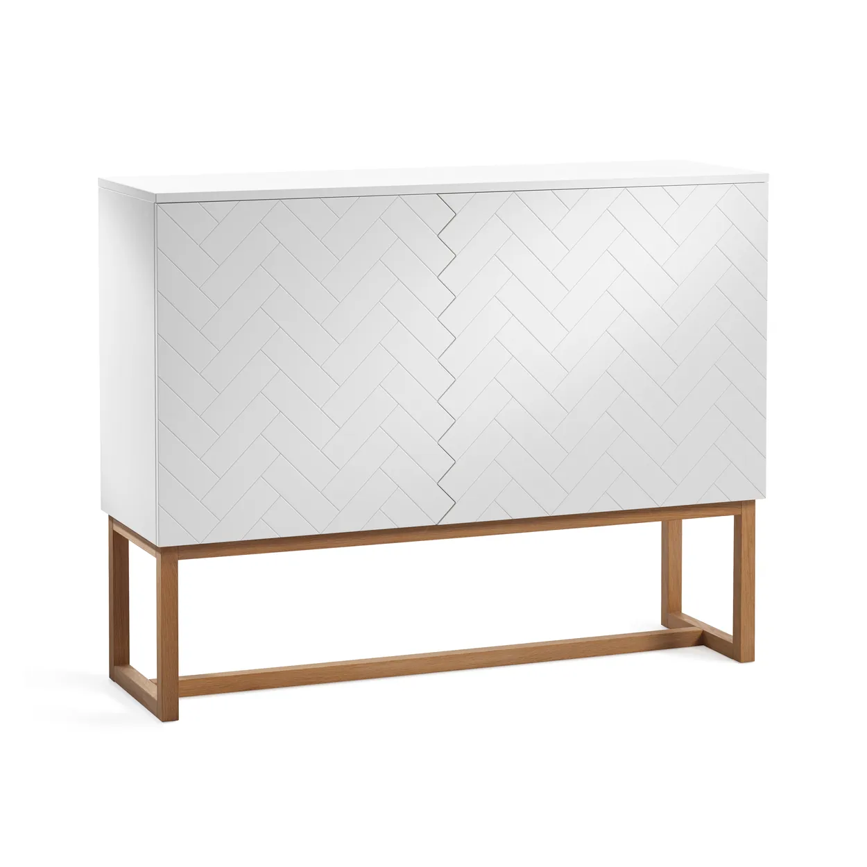 A2 Story kast wit-eikenhouten poten