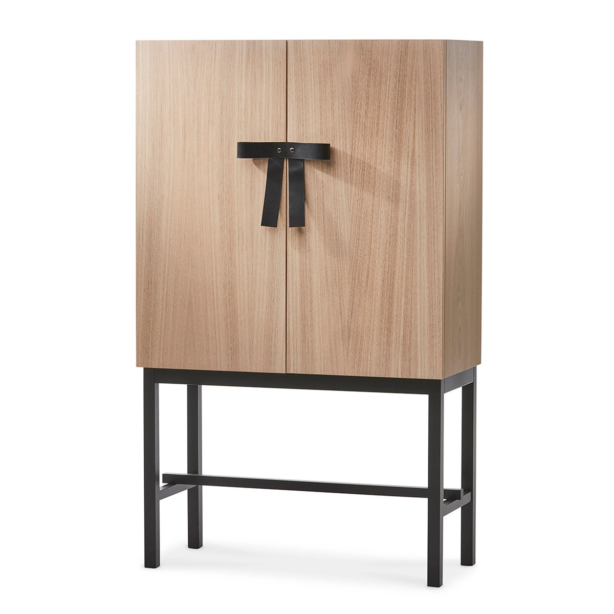 A2 The Bow kast Witgeolied eiken-zwart | Scandinavisch Interieur | Vitrinekasten | Beige
