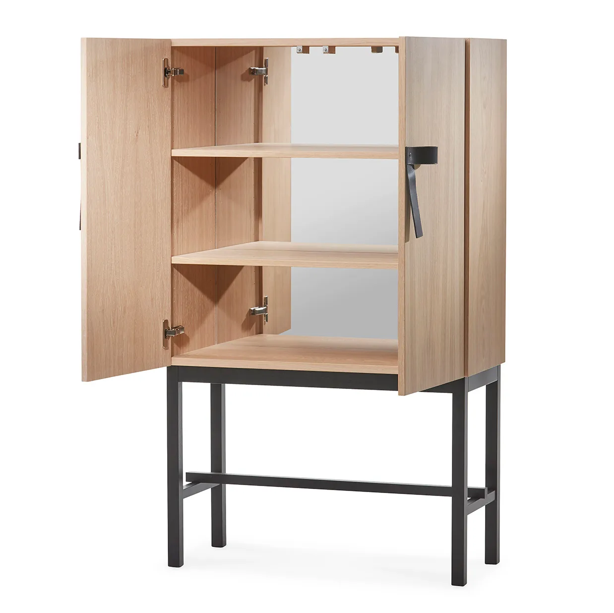 The Bow kast, Witgeolied eiken-zwart A2