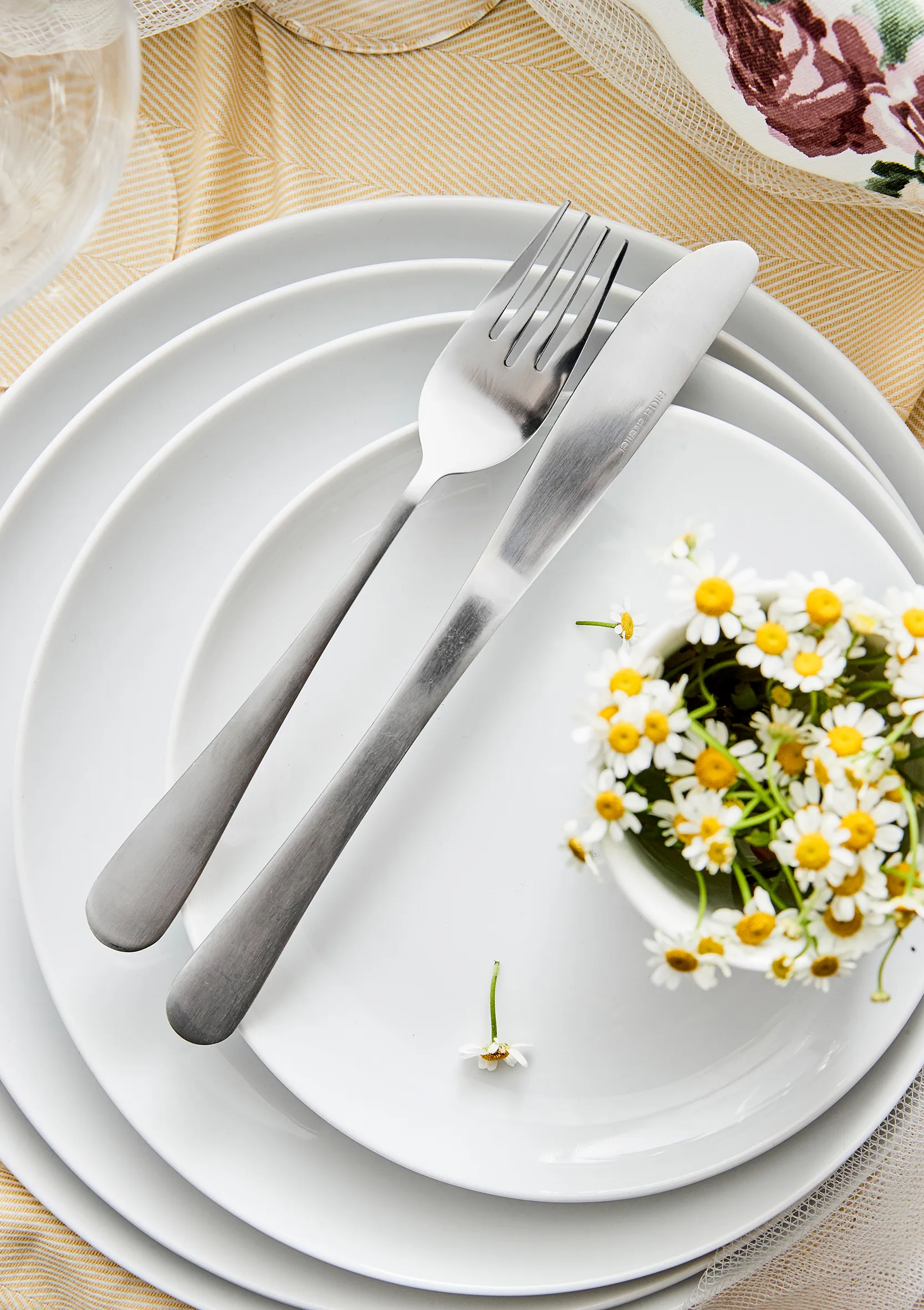 Atelier dinerbord Ø25 cm 4-pack, Superwit Aida