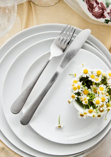 Atelier dinerbord Ø25 cm 4-pack - Superwit - Aida