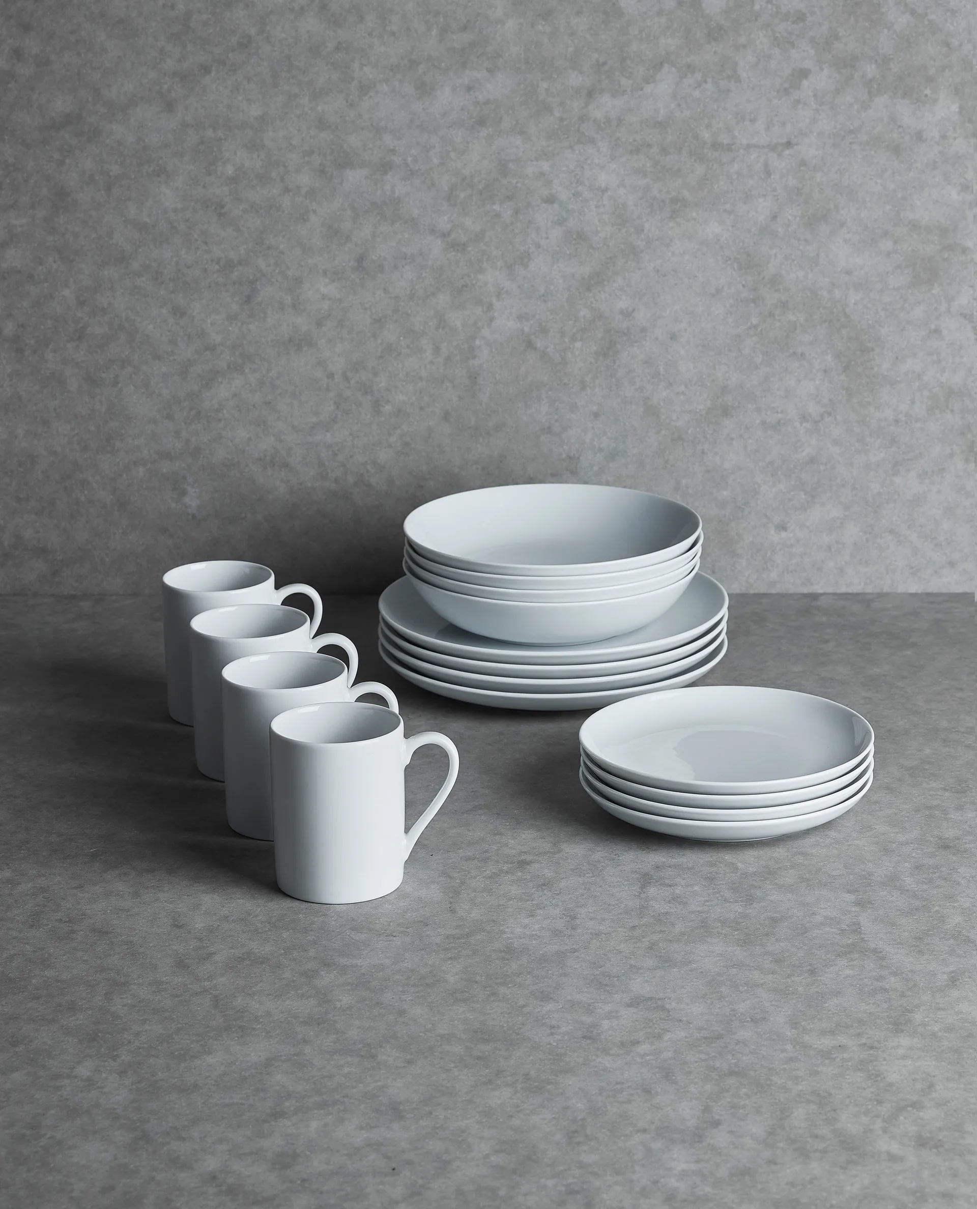Atelier dinerbord Ø25 cm 4-pack, Superwit Aida