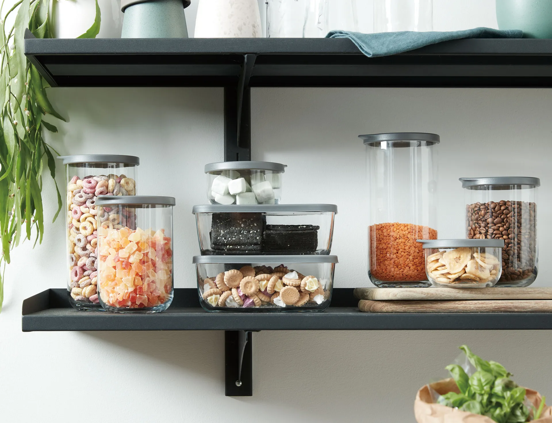 Café opbergpot met deksel 1,4 liter, Transparant Aida