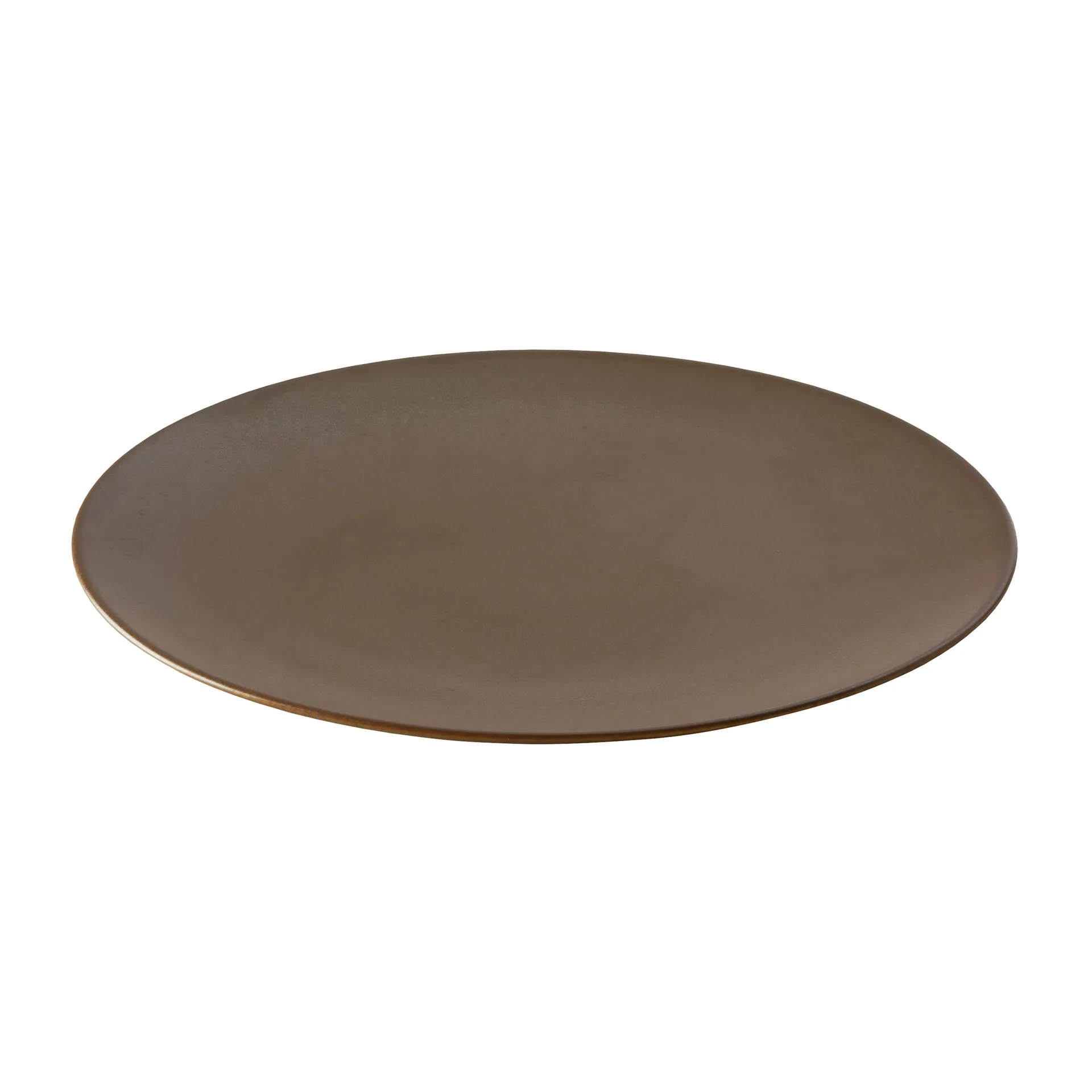 Ceramic Workshop bord Ø26 cm, Chestnut-matte brown Aida
