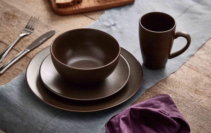 Ceramic Workshop bord Ø26 cm, Chestnut-matte brown Aida