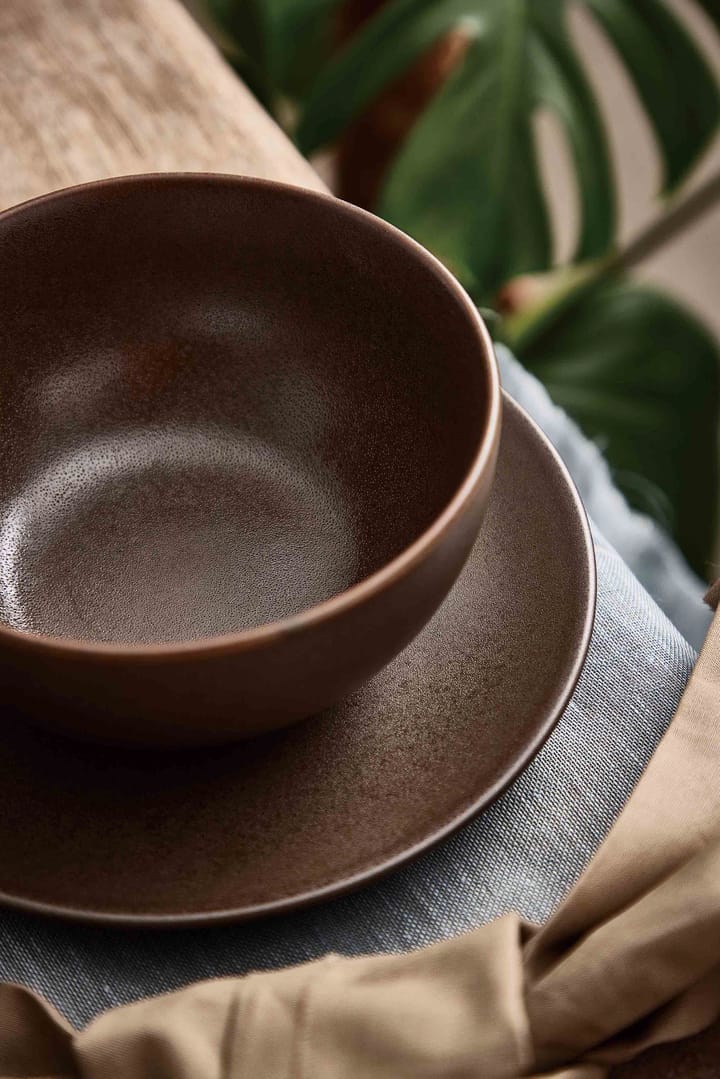 Ceramic Workshop bordje Ø19,5 cm, Chestnut-matte brown Aida