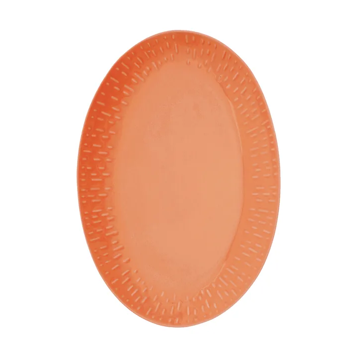 Confetti ovaal bord - Apricot, 25,5x36 cm - Aida