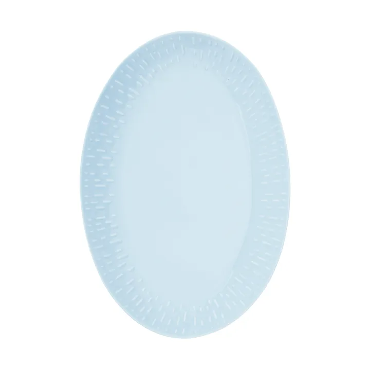 Confetti ovaal bord - Aqua, 25,5x36 cm - Aida
