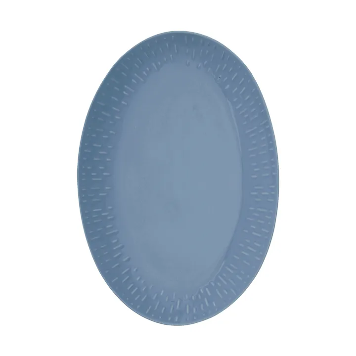 Confetti ovaal bord - Blueberry, 25,5x36 cm - Aida