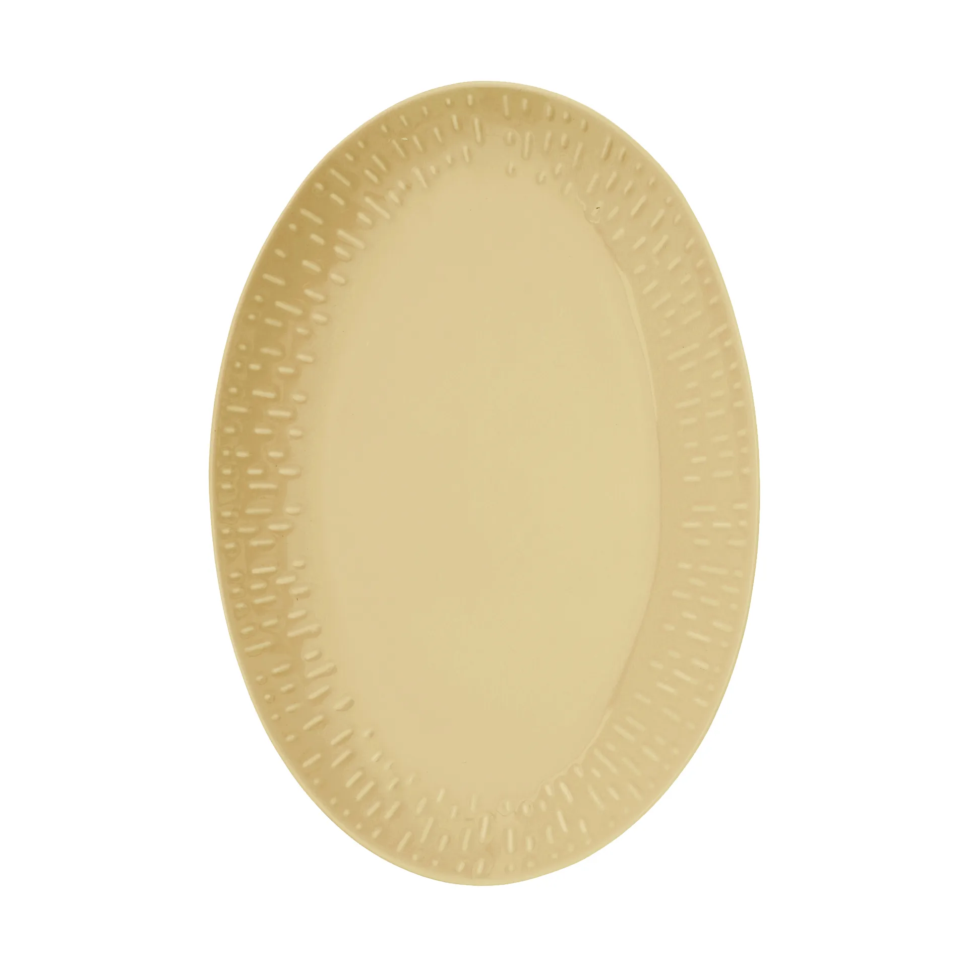 Confetti ovaal bord, Mustard, 25,5x36 cm Aida