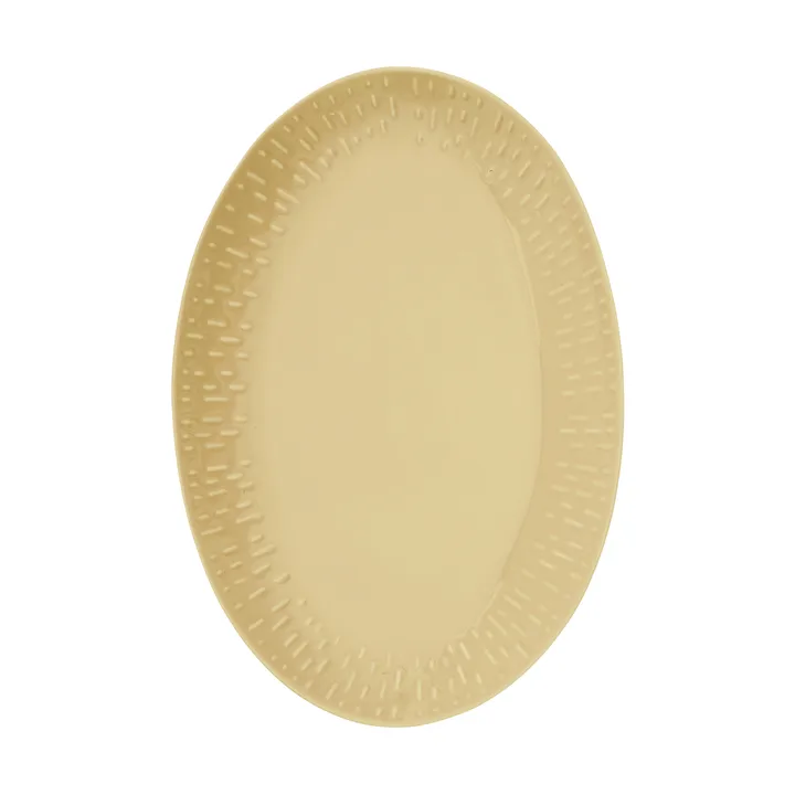 Confetti ovaal bord - Mustard, 25,5x36 cm - Aida
