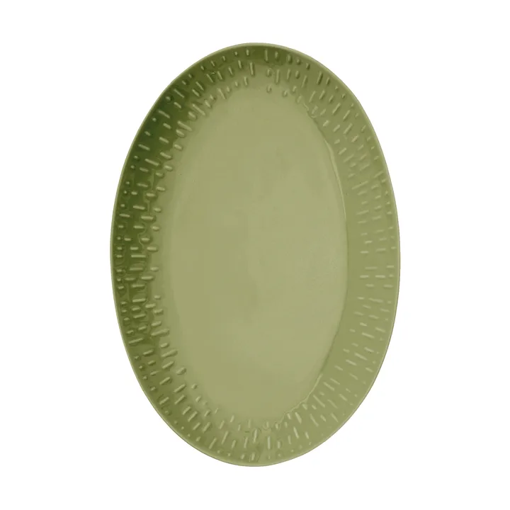 Confetti ovaal bord - Olive, 25,5x36 cm - Aida