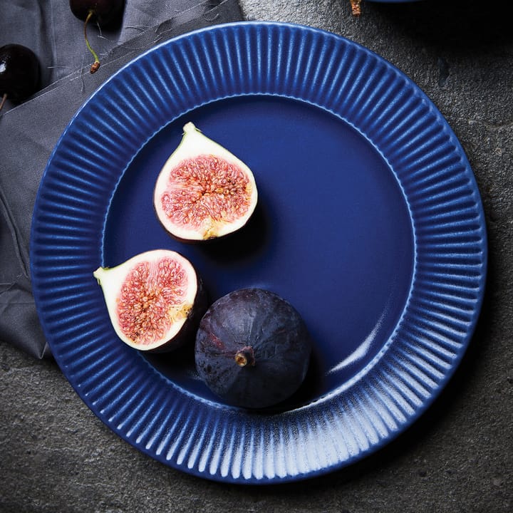 Groovy bord Ø 21 cm, Blauw Aida