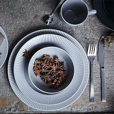 Groovy diep bord Ø 23 cm, Grijs Aida