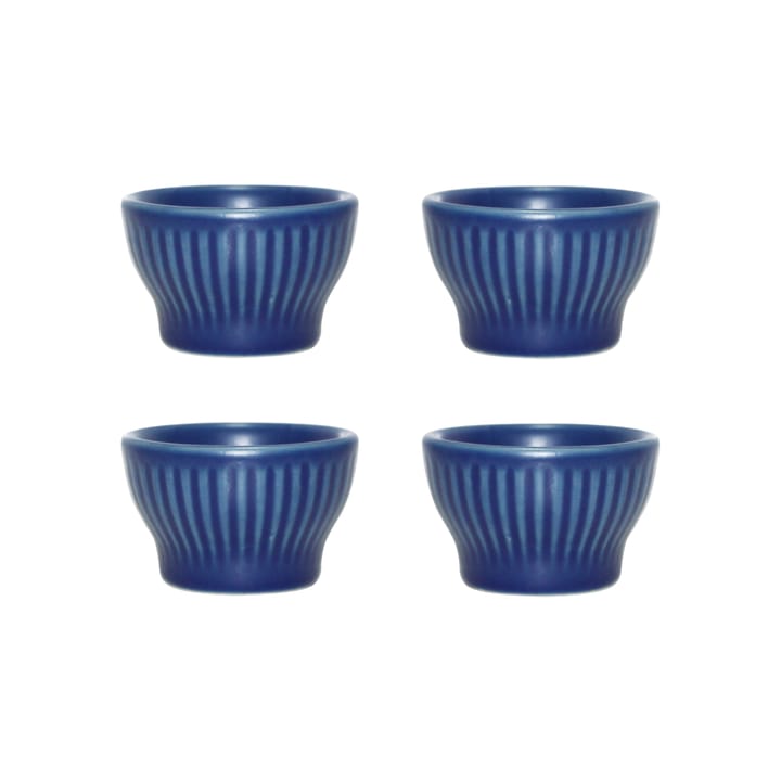 Groovy eierdop 4-pack - Blue stoneware - Aida