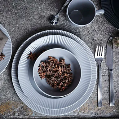 Groovy kom Ø 14,5 cm, Grijs Aida