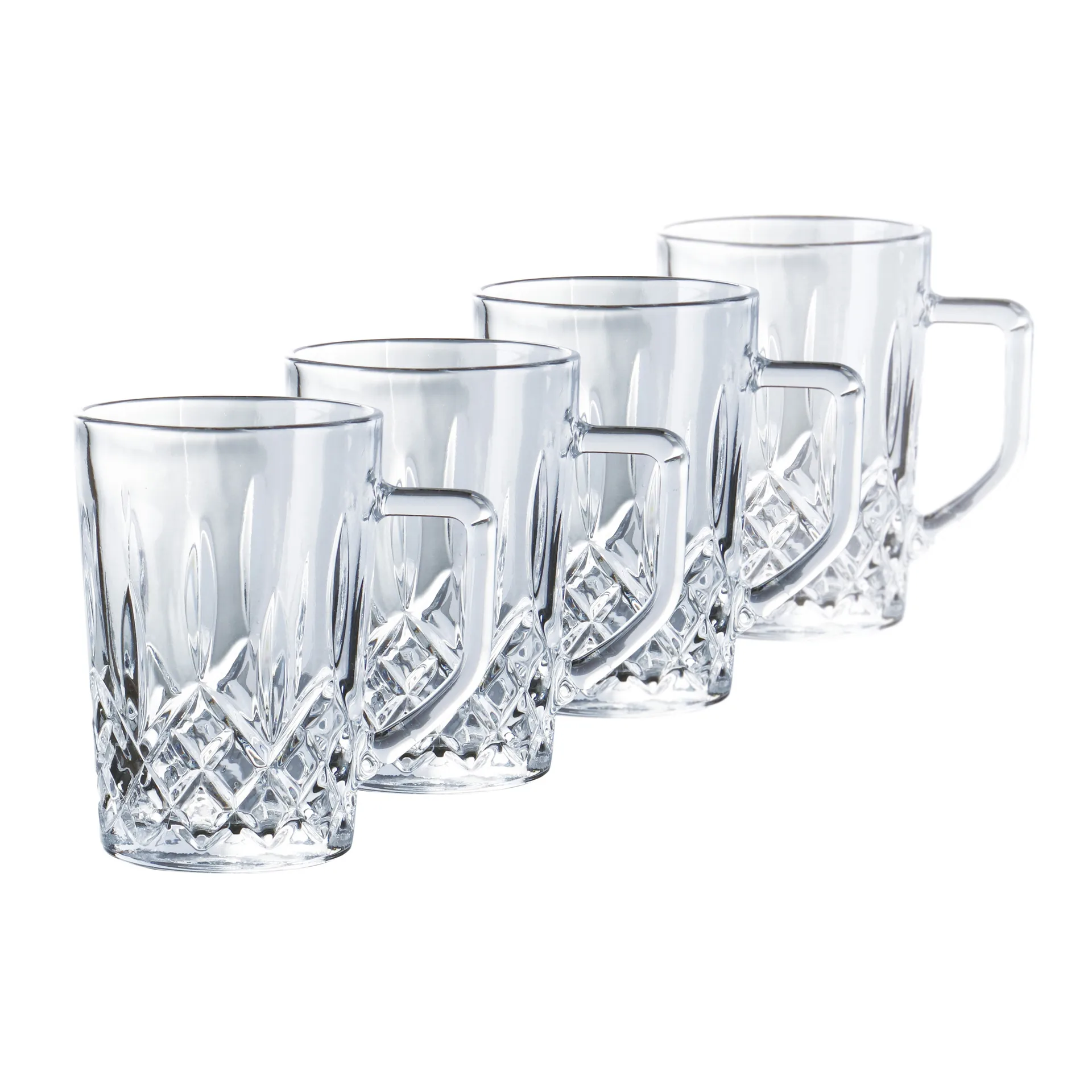 Harvey koffieglas met oor 27,5 cl 4-pack, Helder Aida