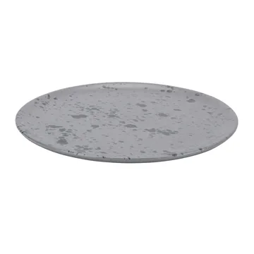 Raw bord Ø20 cm. - grijs met stippen - Aida