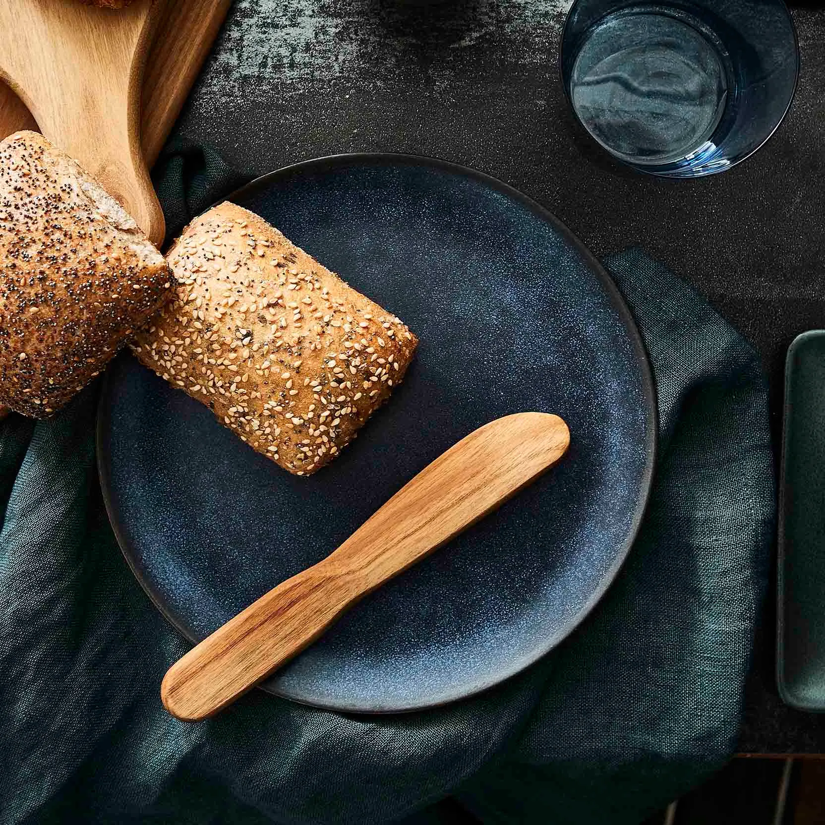 Raw bord Ø20 cm., Midnight blue Aida