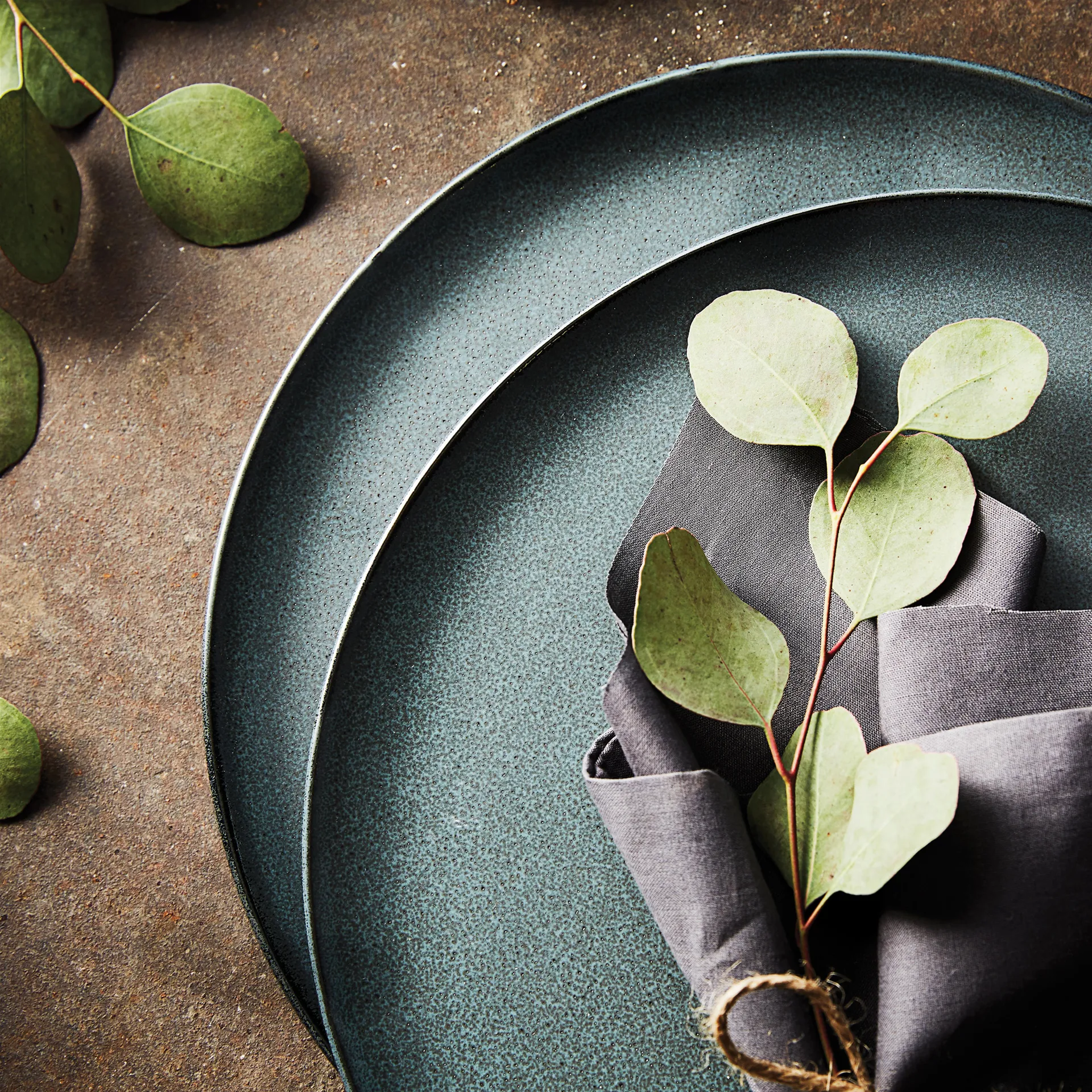 Raw bord Ø20 cm., Northern green Aida