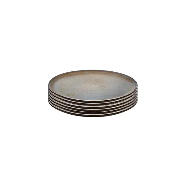 Raw dessertbord Ø20 cm 6-pack, Bruin Aida