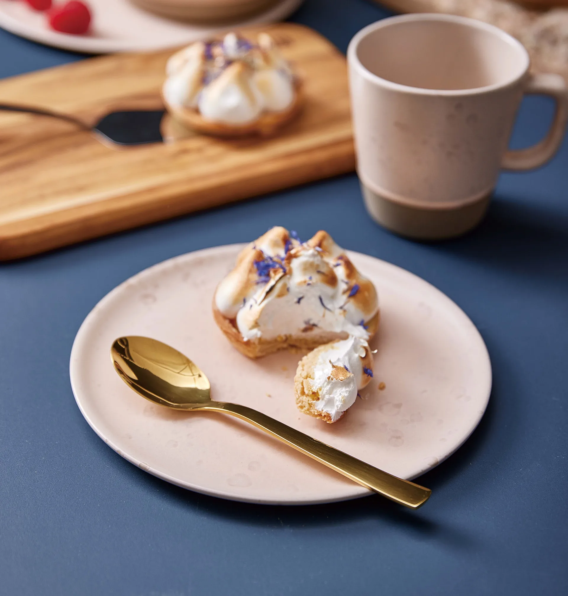 Raw dessertlepel 4-pack, Goud Aida