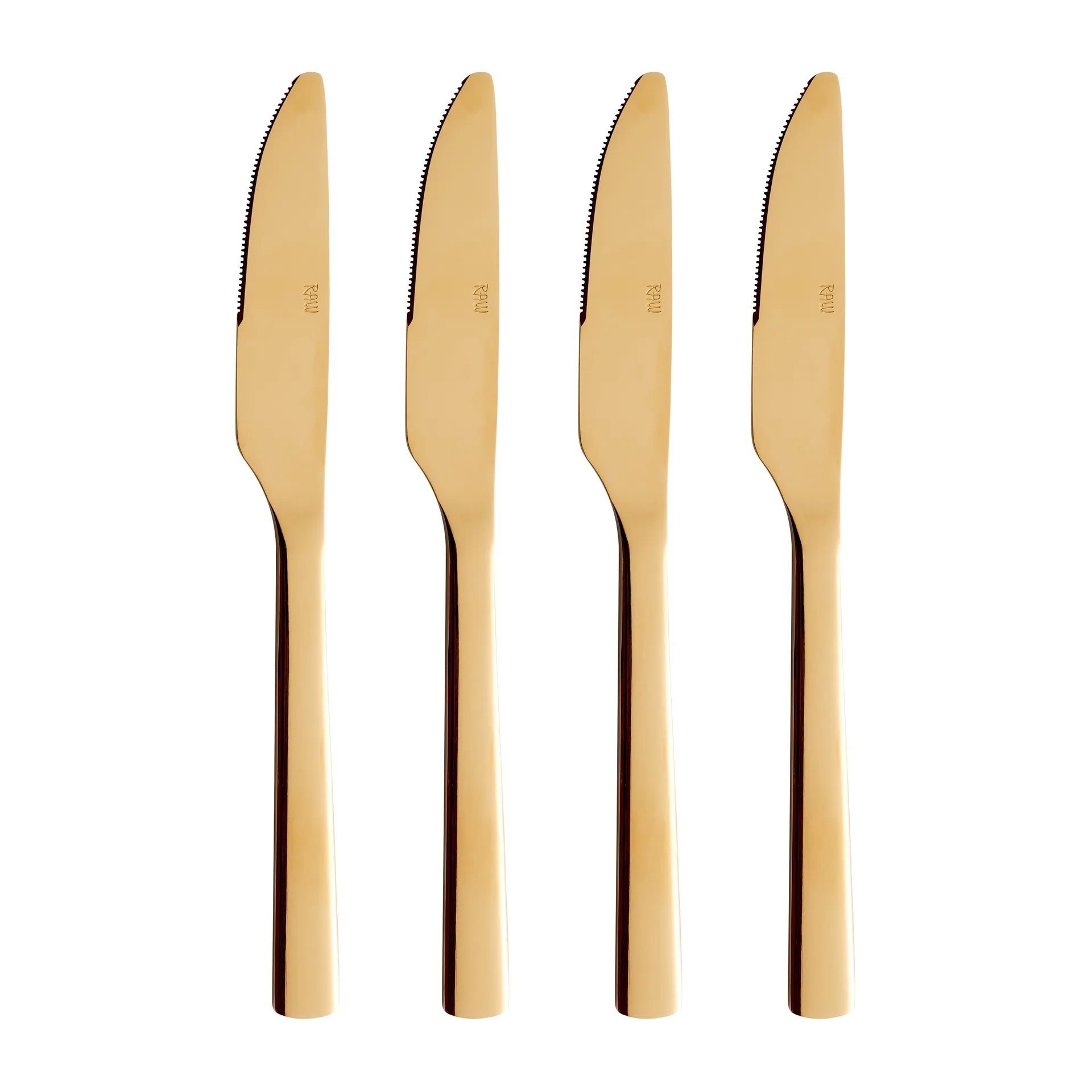 Raw dinermes 4-pack, Goud Aida